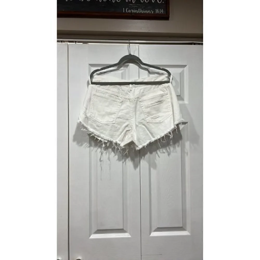 We the Free Loving Good Vibrations Cutoff Denim Shorts FREE PEOPLE